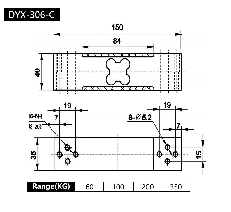 DYX-306C DAYSENSOR Single Point Beam Load Cell Parallel Cantilever Weight Scale Sensor