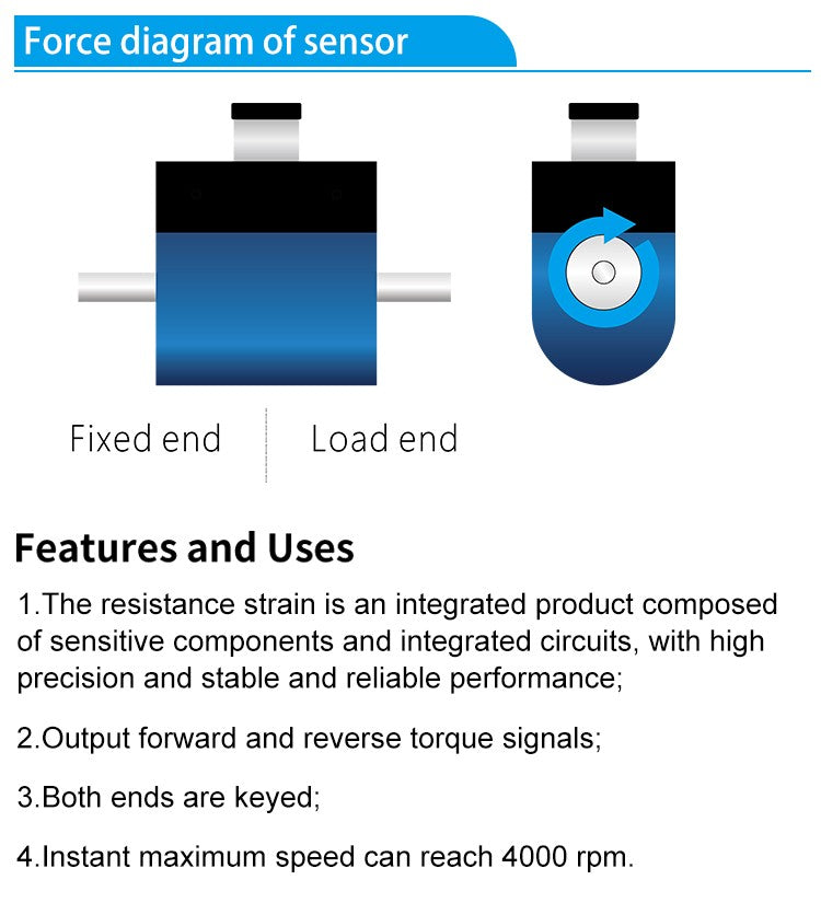 DYN-206 DAYSENSOR Dynamic Torque Sensor Torque Rotation Torque Moment Test Motor Sensor