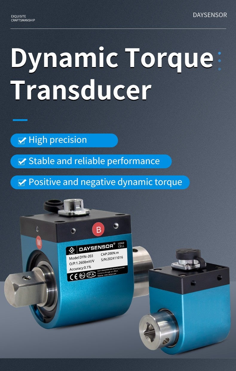 DYN-203 DAYSENSOR Dynamic Torque Sensor,3000NmRange,Stainless Steel Measuring Instrument