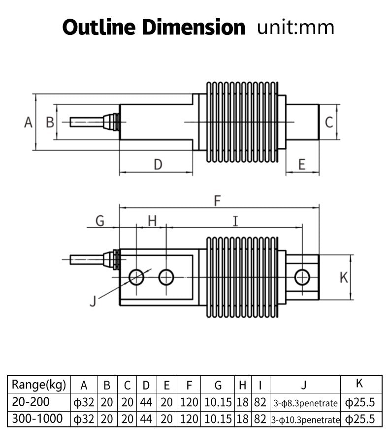 DYBW-106 DAYSENSOR Beam Load Cell Tension Compression Load Cell for Platform HopperScale