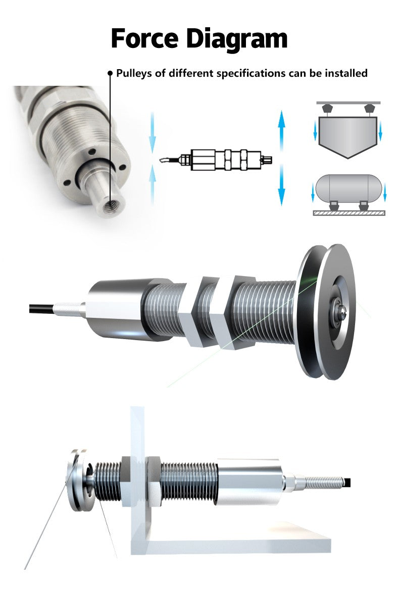 DYZHL DAYSENSOR Tension Sensor 112lb High Accuracy Stainless Steel Industrial Tension