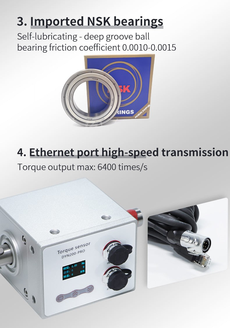 DYN-200Pro DAYSENSOR Dynamic Torque Transducer High Accuracy for Industrial Torque Testing