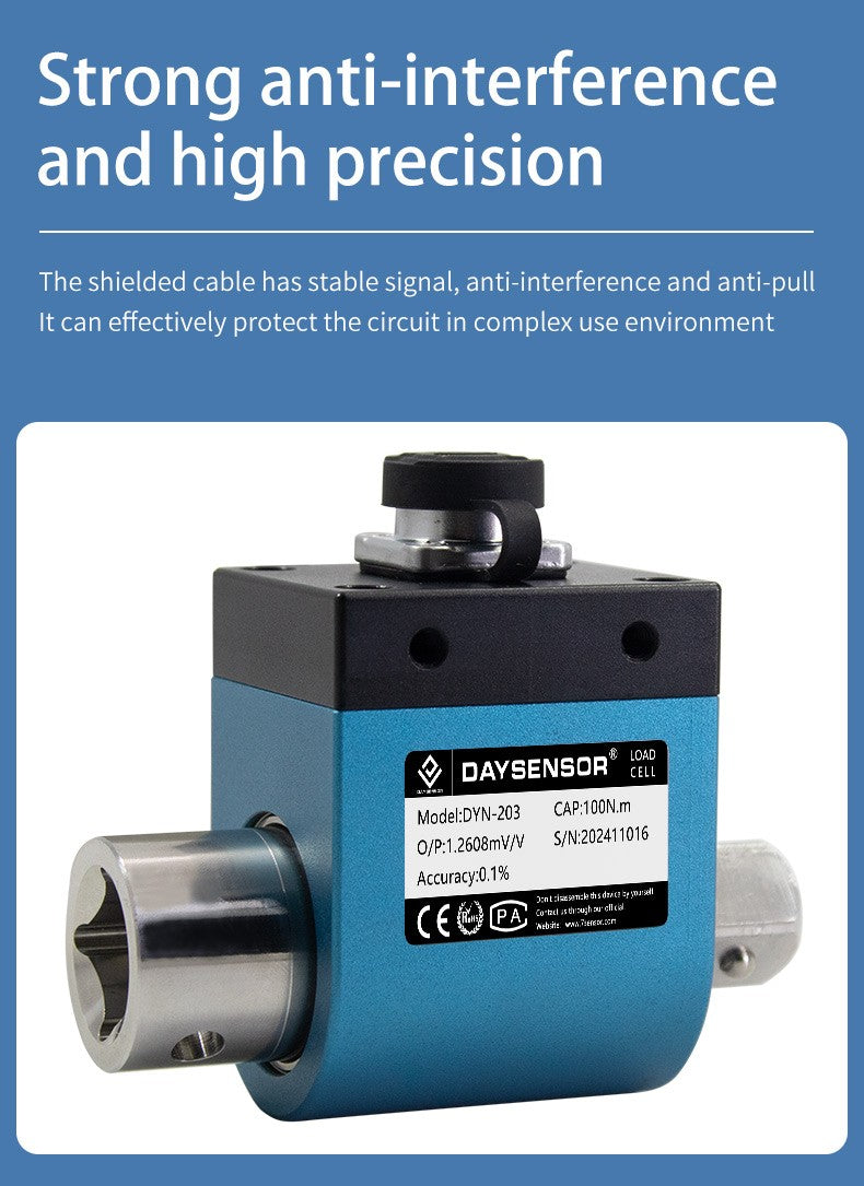 DYN-203 DAYSENSOR Dynamic Torque Sensor,3000NmRange,Stainless Steel Measuring Instrument